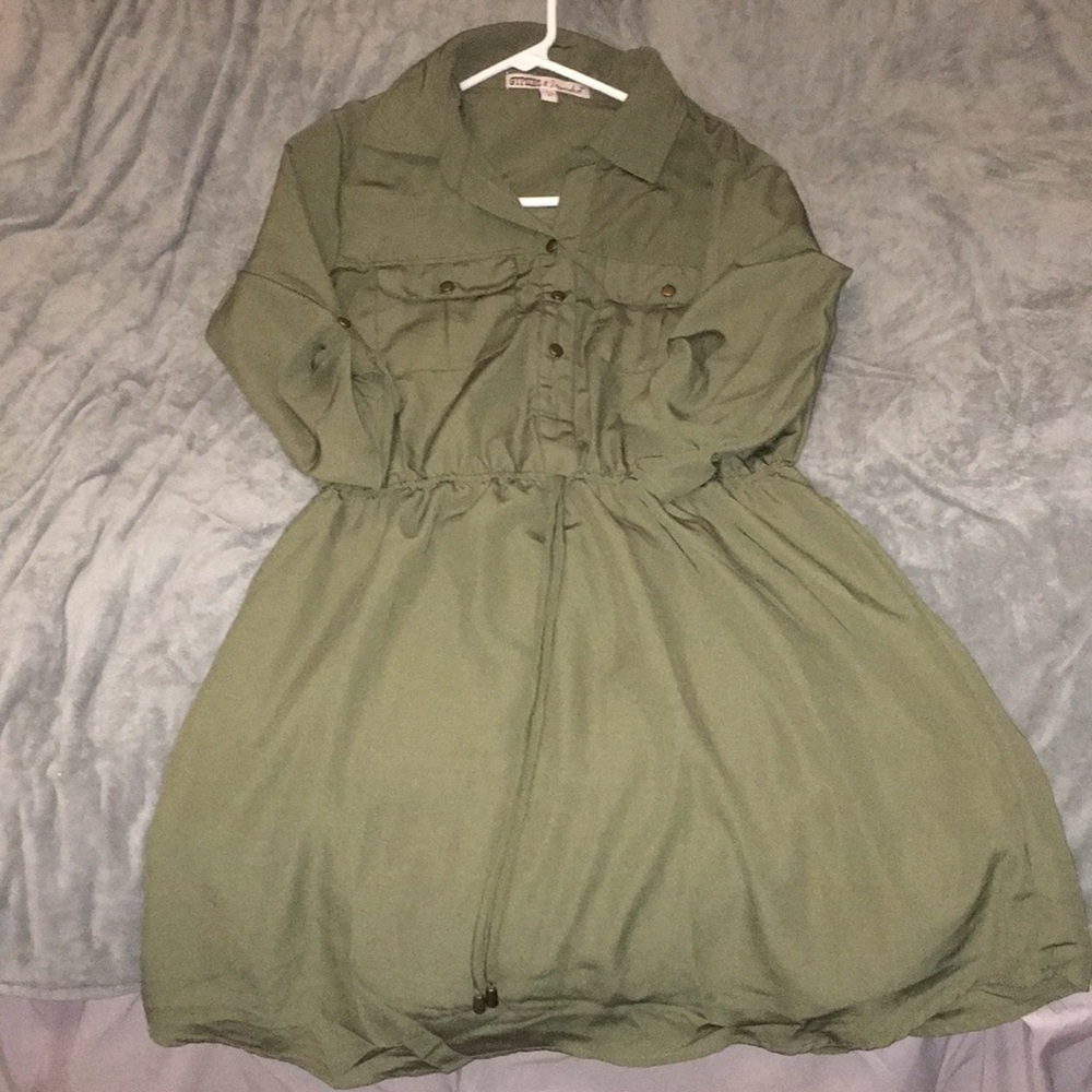 Olive green dress